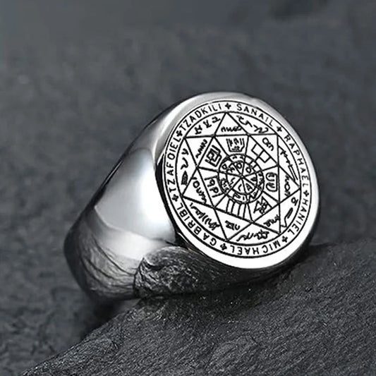 YILUOCD Seal of The Seven Archangels Rings for Men AMULET RING STORE