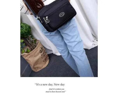 Casual Waterproof Nylon Canvas Ox Cloth Ladies oulder Bag Crossbody Bag Sport Sle Women's Handbag Soft Zipper Closure