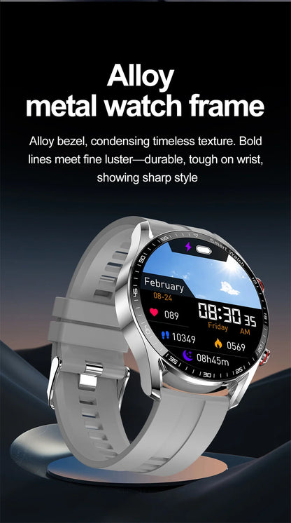New Business Smart Watch Men 1.53 inch Full Screen Touch Multi Sport Mode ECG+PGG Sport Waterproof Bluetooth Call Smartwatches