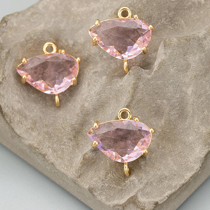 GUFEATHER ME92,jewelry accessories,18k gold rhodium plated,copper,glass,hand made,charms,diy pendants,jewelry making,6pcs/lot - AMULET RING STORE