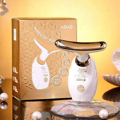Face Massager 3 In 1 Neck Facial Eye Massage Introducer Microcurrent Skin Rejuvenation Anti Aging Beauty Device Beauty Tools