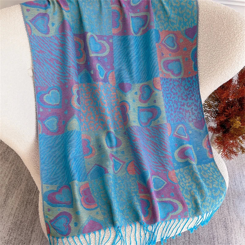 Autumn Bohemian Ethnic Paisley Cashmere Shawls Scarf for Women Warm Jacquard Pashmina Scarves Print Design Lady Foulard Stoles - AMULET RING STORE