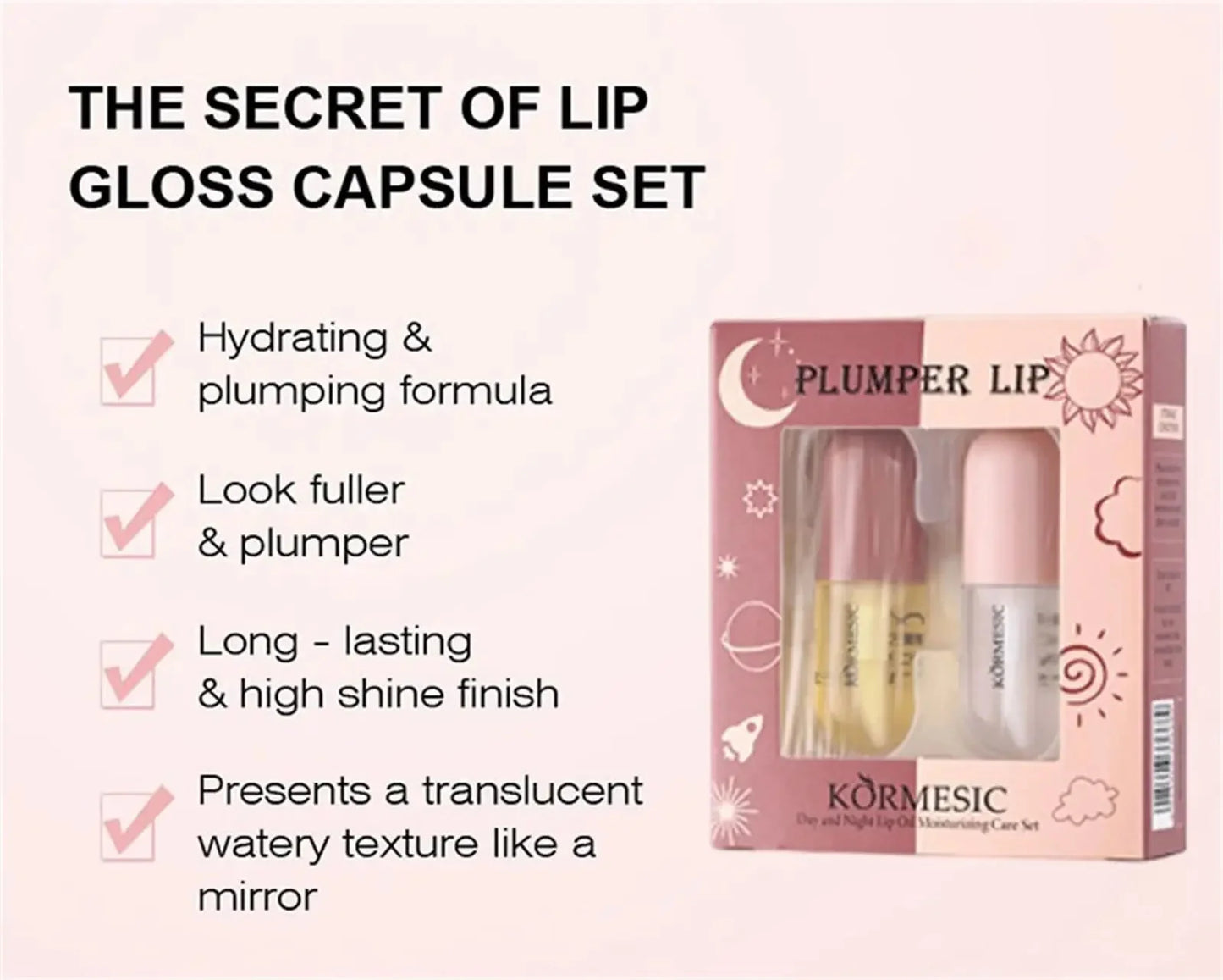 Instant Lip Plumping Essential Oil Nourishing Antiwrinkle Moisturising Sexy Lip Care Ultimate Plumping Lip Gloss Serum Cosmetics - AMULET RING STORE