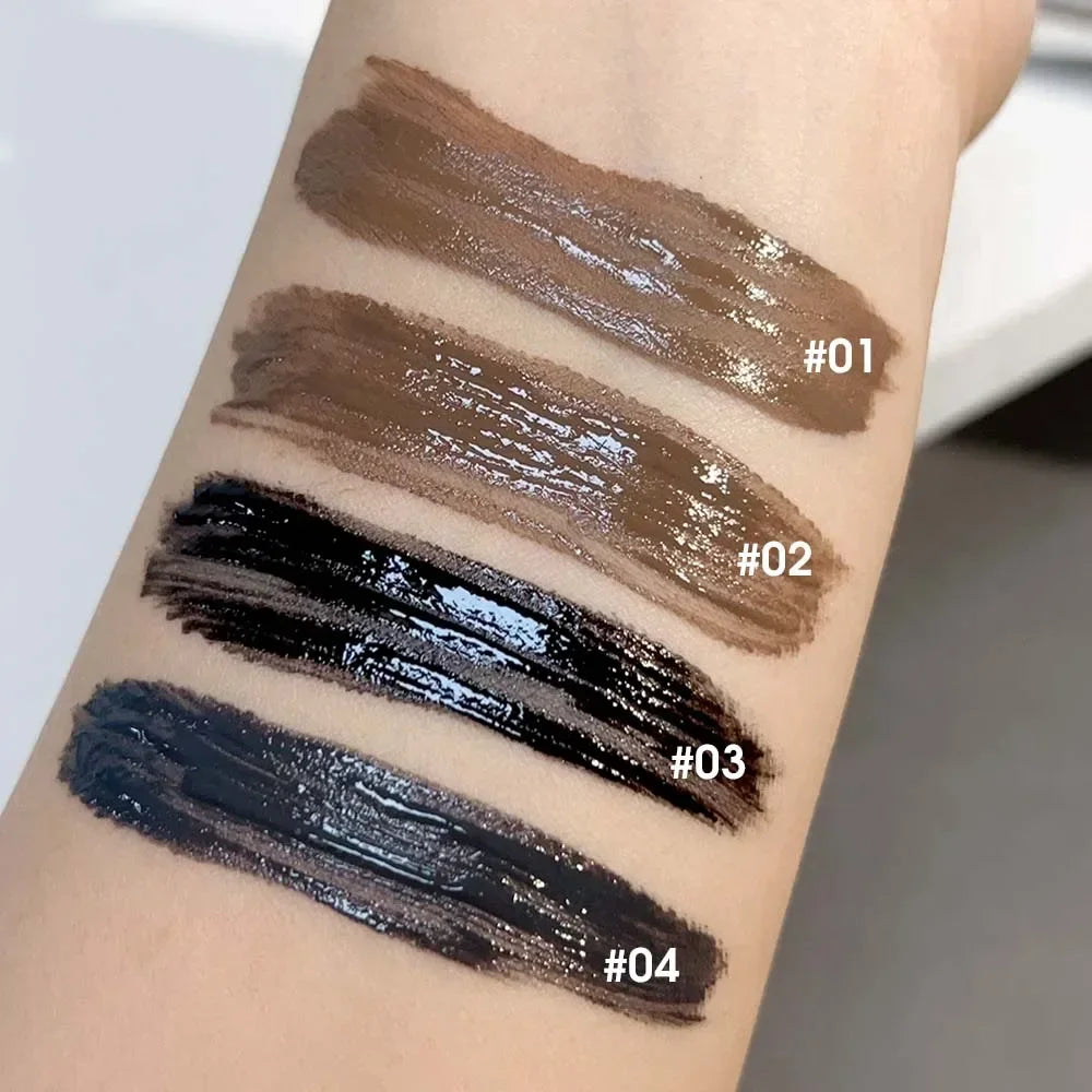 Double-ended Black Brown Dye Eyebrow Styling Gel Waterproof Lasting Wild Brow Tint Wax Transparent Liquid Brows Cream Cosmetics - AMULET RING STORE