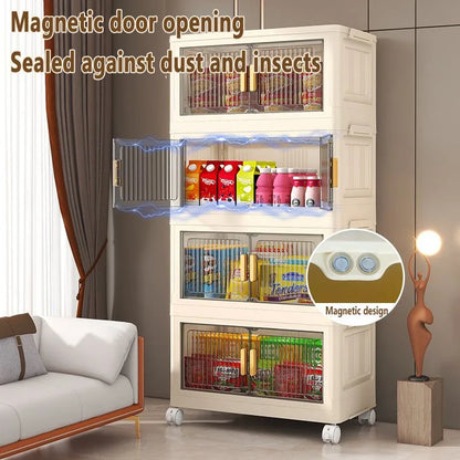 1/2/3/4/5 layers Multifunction Storage Cabinet Foldable Dustproof Wardrobe Easy-to-Install Storage Boxes - AMULET RING STORE