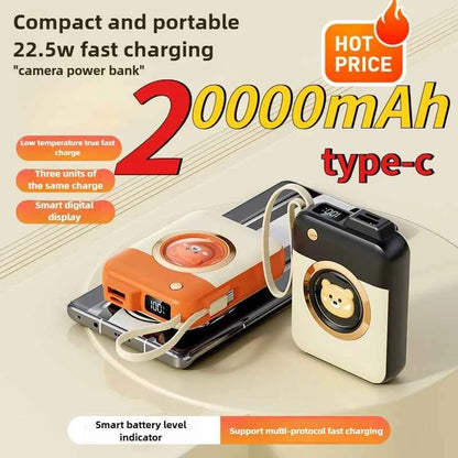 20000mAh 22.5w Fast Charging Large Capacity Mini Power Bank Portable External Battery Charger for Xiaomi Samsung Huawei