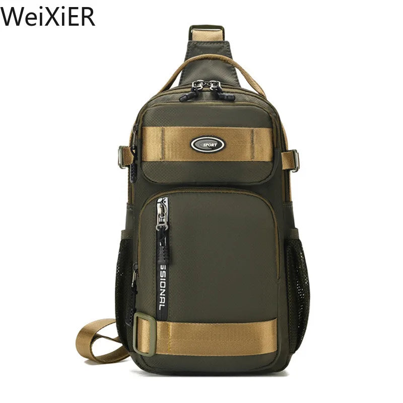 Fashion Multifunction Men's Shoulder Bag Running Outdoor Sling Crossbody Bags Male Travel Trend High Capacity Sport Chest Bag - AMULET RING STORE