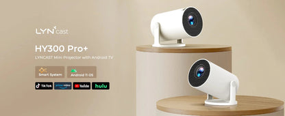 Smart Projector with Wifi and BluetoothPortable 720P 4K Support, Auto Keystone, AirMouse Remote, 180 Degree Rotation