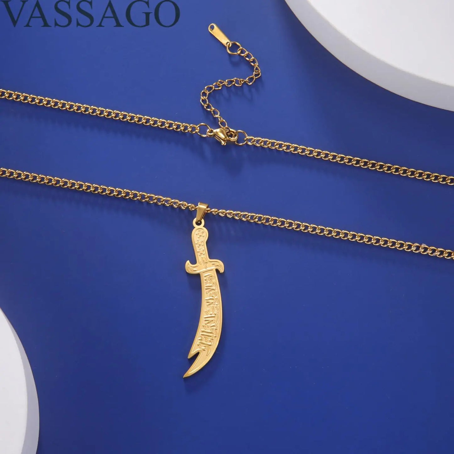 VASSAGO Zulfiqar Sword Necklace Imam Ali Zulfiqar Pendant