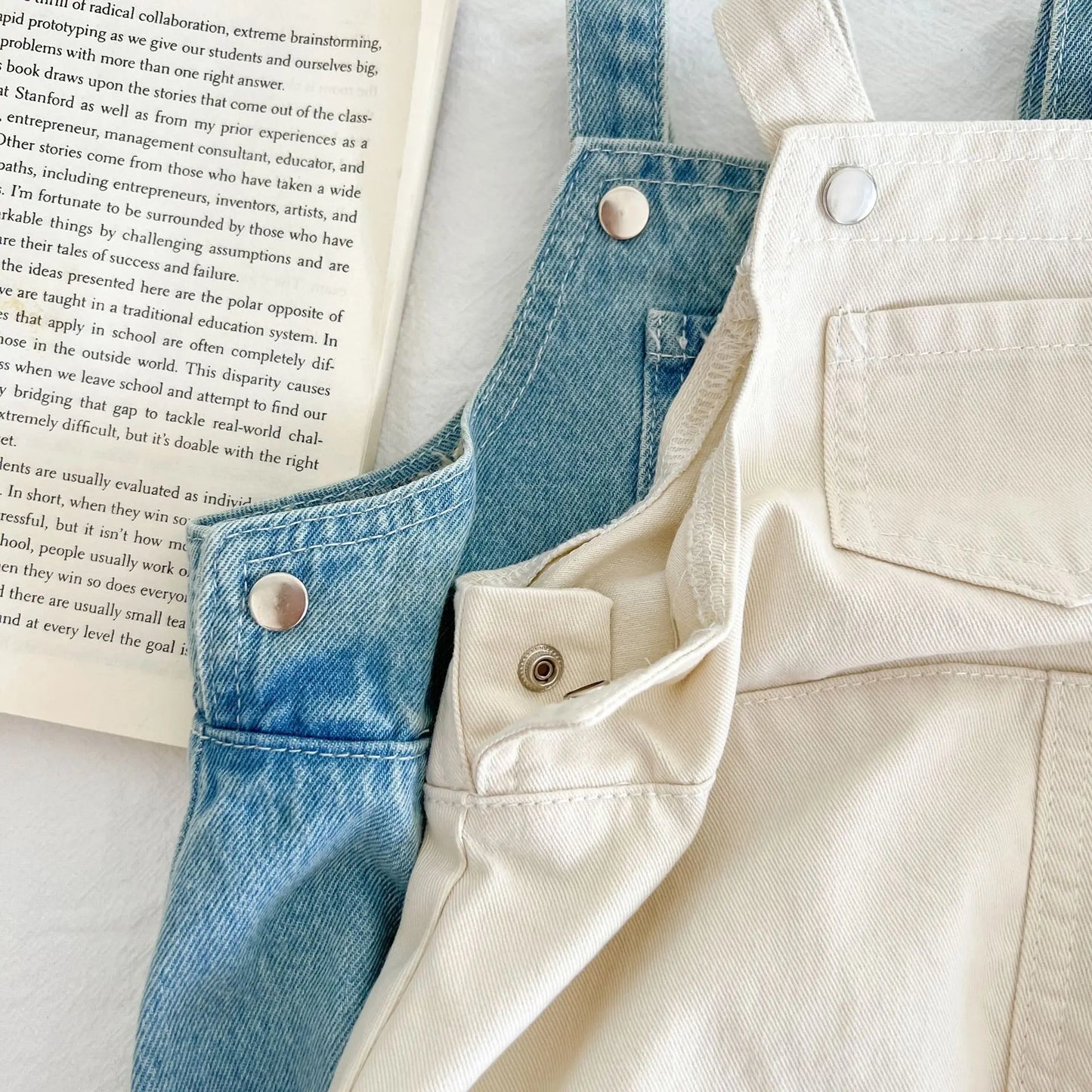 Cute Baby Pocket Overalls Denim Overalls Baby Fashion One-piece Romper 0-3T Newborn Boy Girls Clothes - AMULET RING STORE