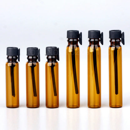 Glass Dropper Bottle Transparent Mini 1ml 2ml Stick Essential Oil with Inner Stopper Sample Trial Use Perfume Sub Bottles Empty - AMULET RING STORE