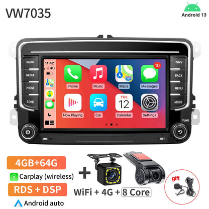 7inch Car Radio CarPlay Android Auto for Volkswagen VW Passat B6 B7 CC Tiguan Touran GOLF POLO CarPlay 7inch 2+32GB / 4+64GB - AMULET RING STORE