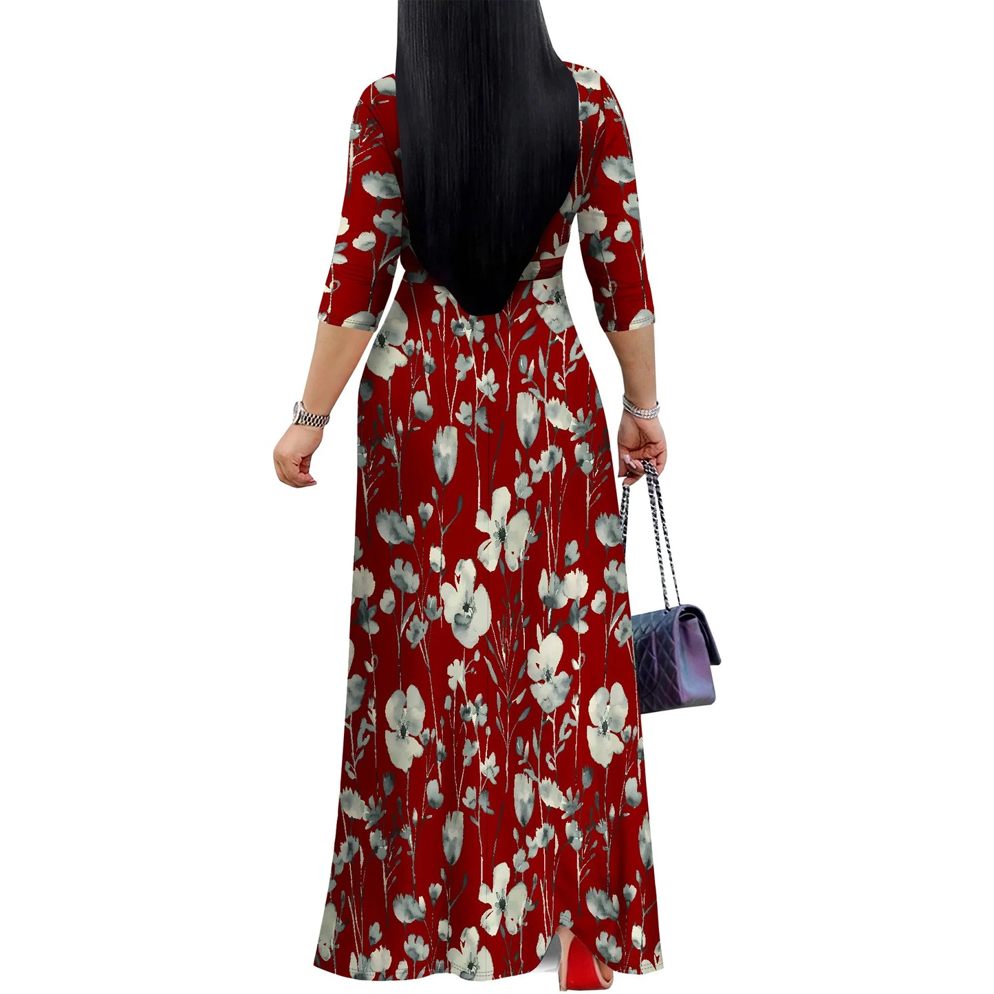 Women's Casual Sexy V Neck 3/4 Sleeves Club wear Party Outfits