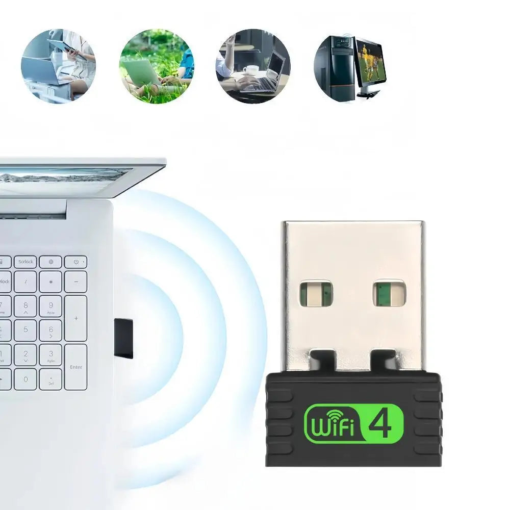 WiFi Bluetooth Wireless Adapter 150Mbps USB Adapter 2.4G Bluetooth V4.0 Dongle Network Card RTL8723DU for Desktop Laptop PC - AMULET RING STORE