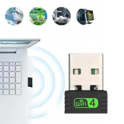 WiFi Bluetooth Wireless Adapter 150Mbps USB Adapter 2.4G Bluetooth V4.0 Dongle Network Card RTL8723DU for Desktop Laptop PC - AMULET RING STORE