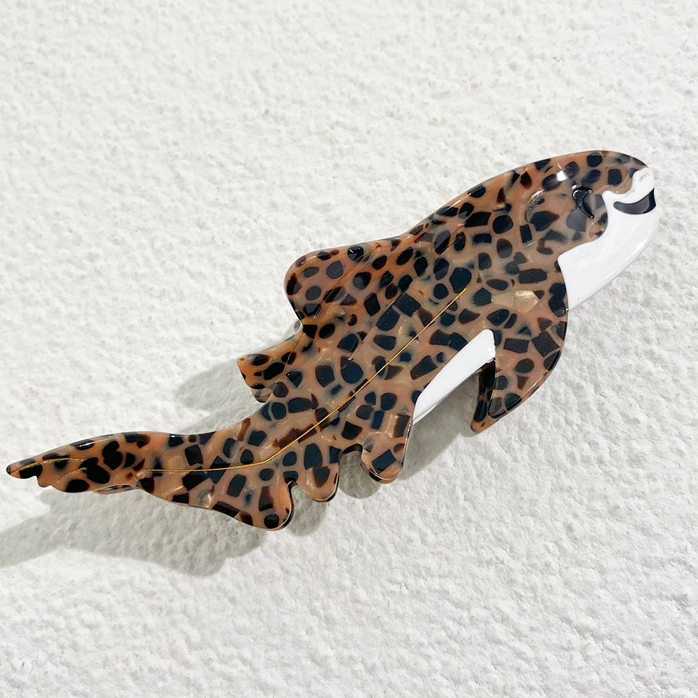 Creative Funny Acetate Tortoise Sturgeon Fish Shark Hairpin Oversize Marine Animal Barrettes Thick Hair Clip Claw Accessories - AMULET RING STORE