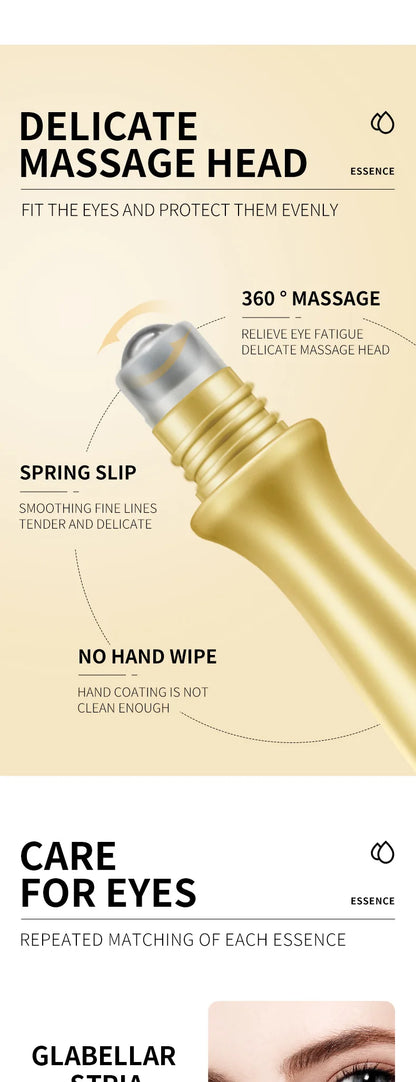 Snail Face Cream + Retinol Eye Massage Roller Serum 2pcs Moisturizing Eye Bag Face Cream Korean Skin Care Products