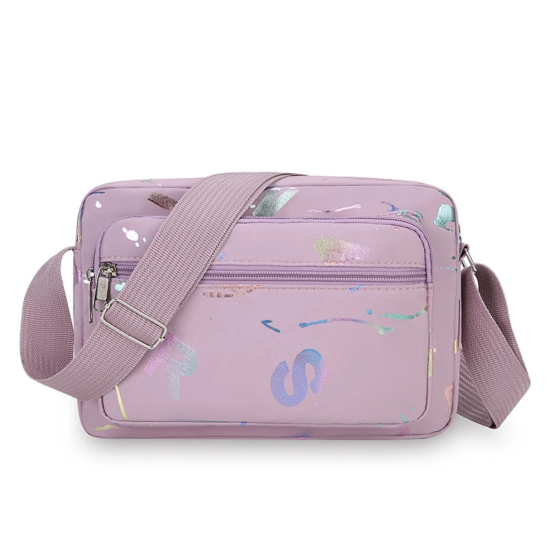 Casual Waterproof Nylon Canvas Ox Cloth Ladies oulder Bag Crossbody Bag Sport Sle Women's Handbag Soft Zipper Closure