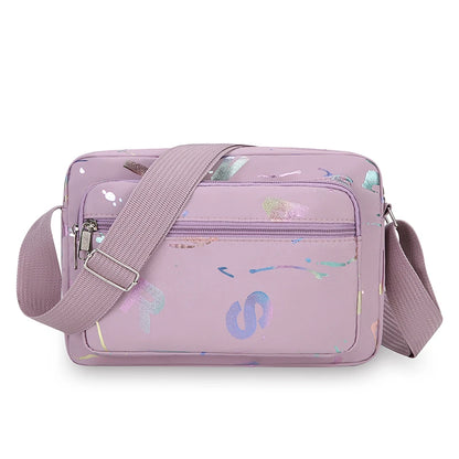 Casual Waterproof Nylon Canvas Ox Cloth Ladies oulder Bag Crossbody Bag Sport Sle Women's Handbag Soft Zipper Closure