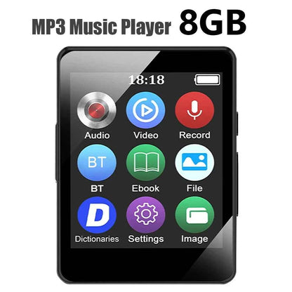 8/16/32/64GB Bluetooth MP4 MP3 Player Bluetooth 5.0 Music Stereo 1.8inch Screen MP3 With Speaker Video Playback FM Radio Recordi