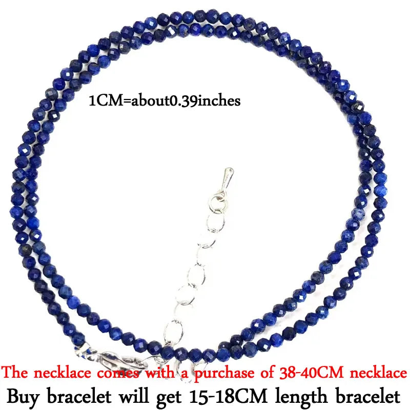 2-3mm Natural Stone Beaded Necklace Handmade Mini Tourmaline lapis crystal Energy Healing Female Bracelet for Women Jewelry Gift - AMULET RING STORE