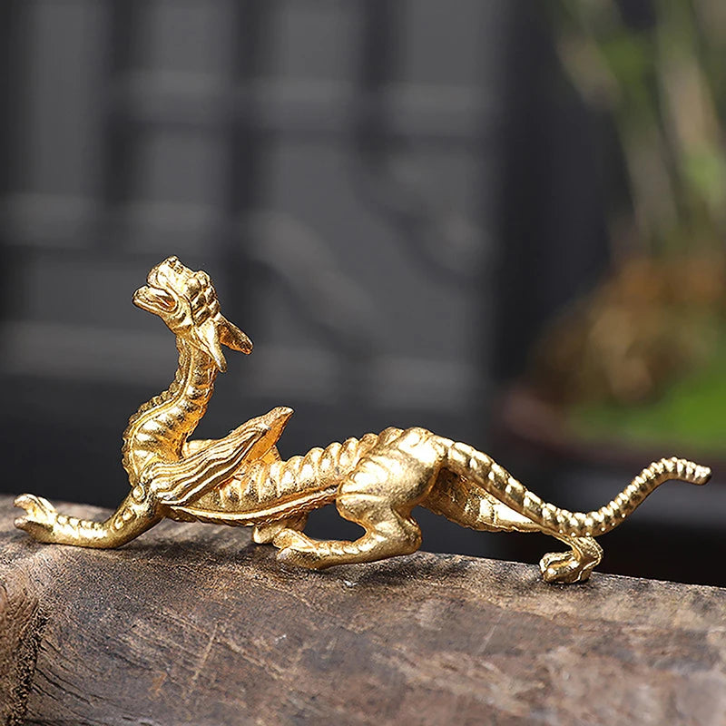1Pc Metal Gold Dragon Incense Stick Burner Dragon Incense Holder Mini Sandalwood Censer Aromatherapy Home Office Decor