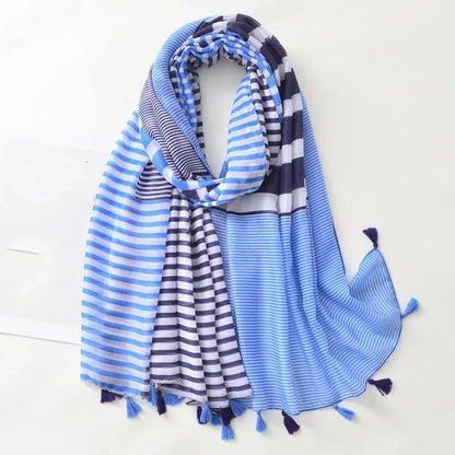 Luxury Brand Scarf For Woman Soft Cotton Shawl Wrap Tassel Viscose Muslim Woman Hijab Boho Beach Towel Female Bandana Headscarf - AMULET RING STORE