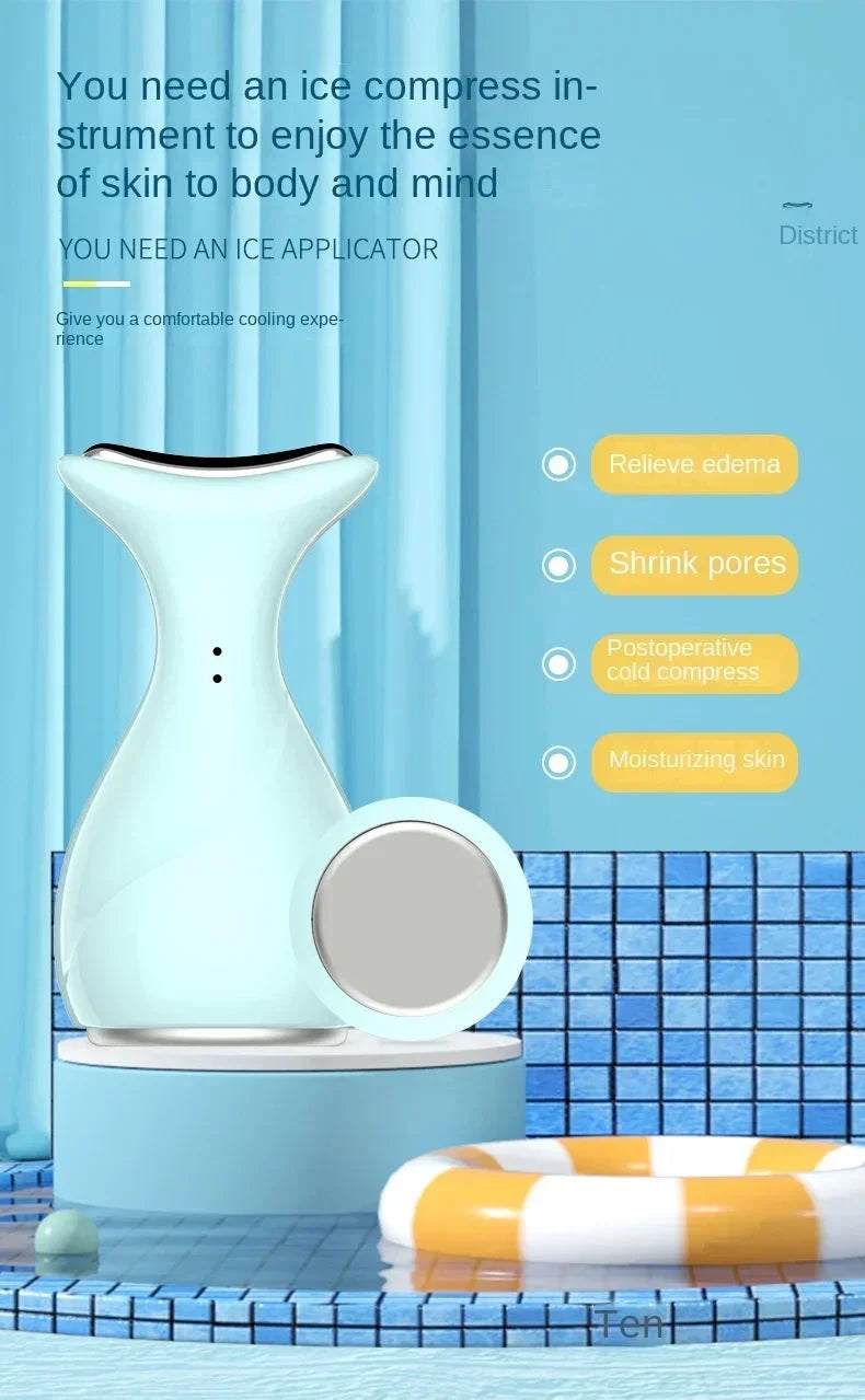 Face Skin Ice Roller Cooler Skin Lifting Face Cooling Massager Ice Compress Calm Skin Ice Cooler Eye Pouch Cooler Edema Remover