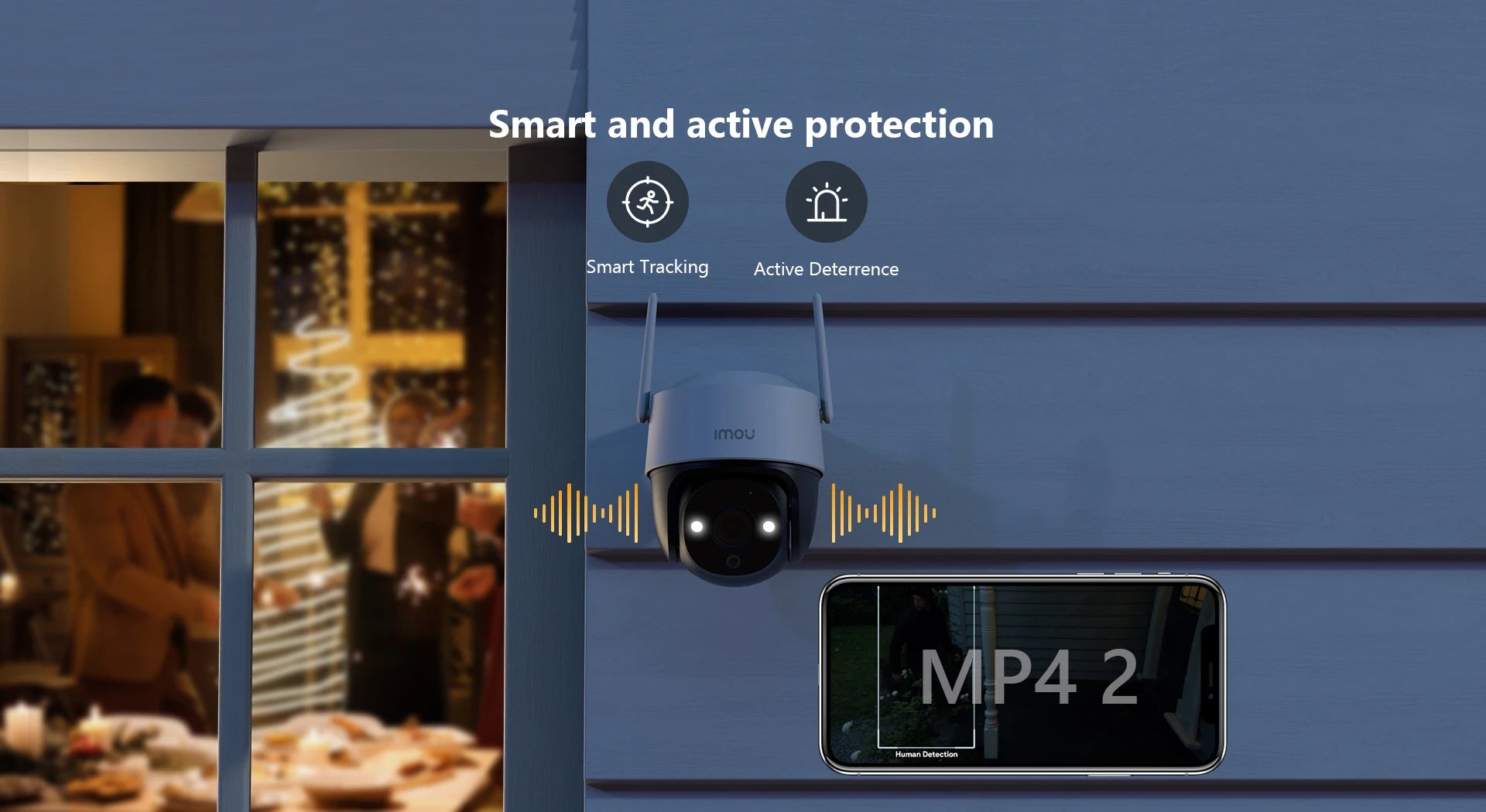 IMOU 2PCS Outdoor IP66 Cruiser SE+ 4MP Set Wi-Fi Camera Security Smart Color Night Vision 360° Coverage Smart Auto Tracking - AMULET RING STORE