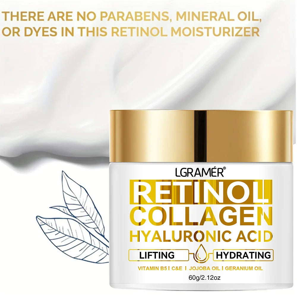 Retinol Anti Aging Face Cream Moisturizing Wrinkle Remover Collagen Hyaluronic Acid Creams Skin Care Cosmetic 30&60ML - AMULET RING STORE