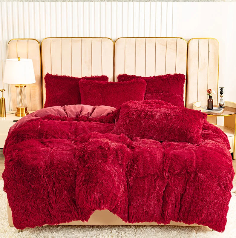 3-Piece Luxurious Plush Duvet Cover Set – Cozy & Soft Bedding, Perfect for Bedroom Comfort, Ideal for Guest Rooms and Dorm Aesth - AMULET RING STORE