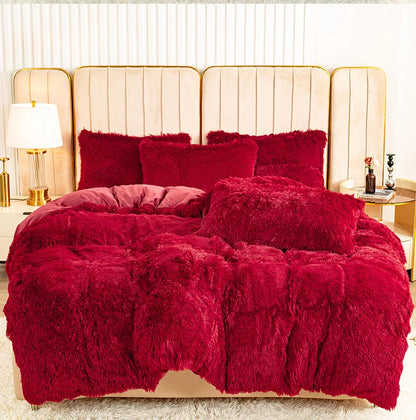 3-Piece Luxurious Plush Duvet Cover Set – Cozy & Soft Bedding, Perfect for Bedroom Comfort, Ideal for Guest Rooms and Dorm Aesth - AMULET RING STORE