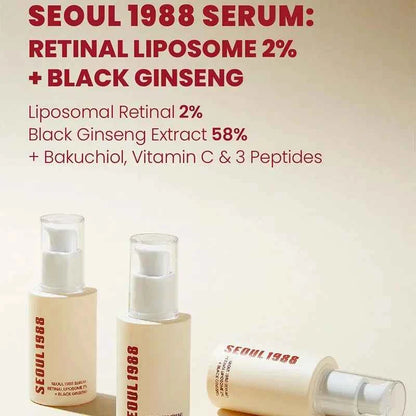 SEOUL 1988 Vitamin C Wrinkle Care 4% Retinol Ginseng Face Serum Firm Fine Lines Eye Cream Hydrating Moisturizing Brightening Set