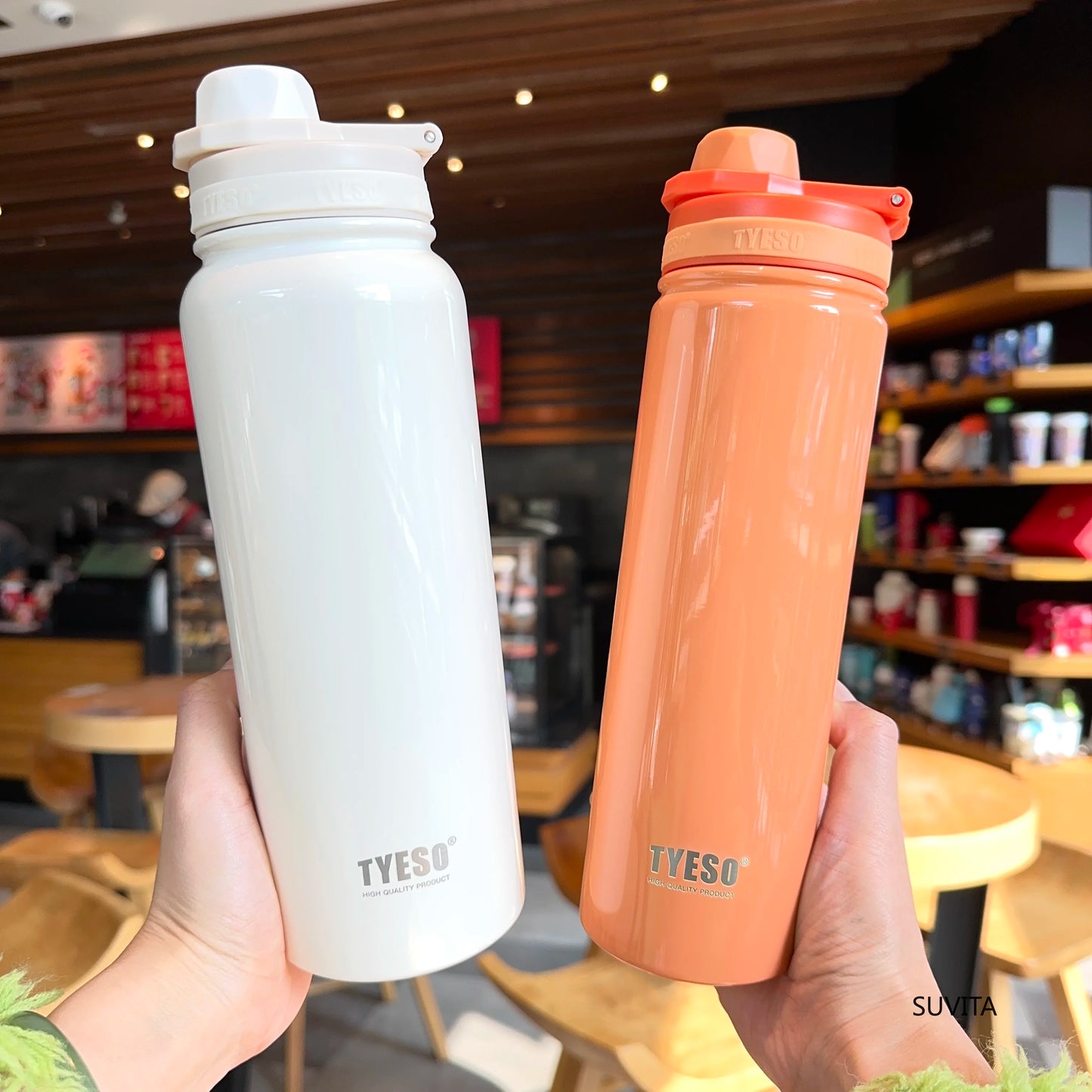 Tyeso Stainless Steel Thermos Water Bottle Portable Sport Vacuum Flask Keeps Cold and Heat Thermal Mug Insulated Car Tumbler Cup - AMULET RING STORE