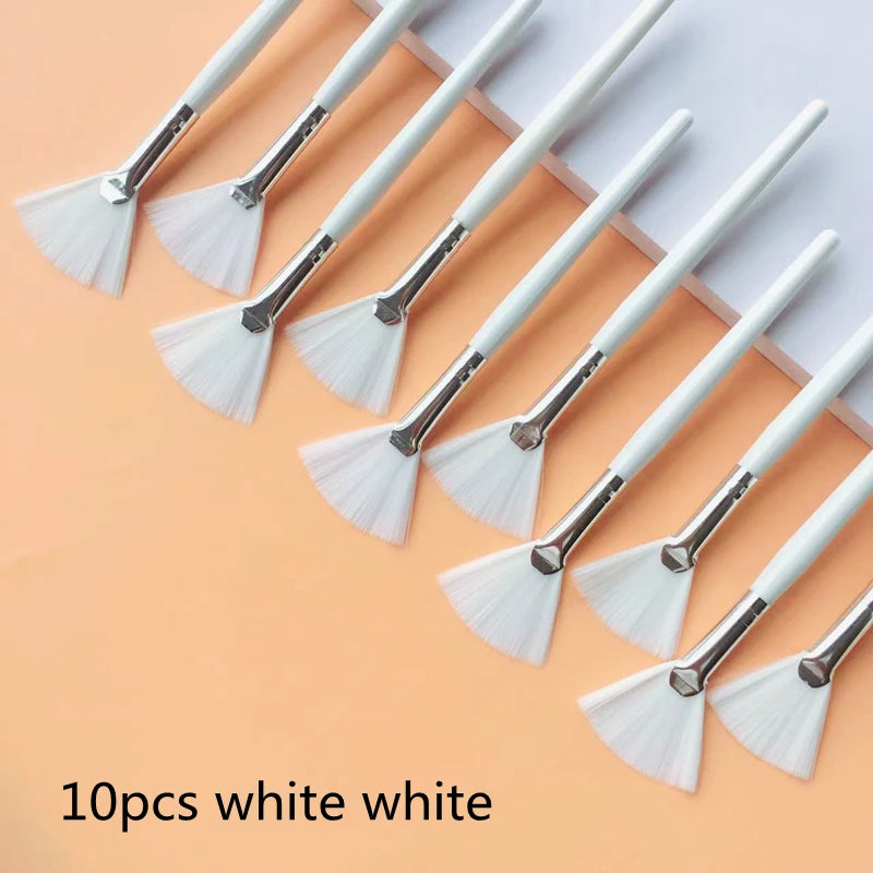 10/20/50pcs Fan Shape Facial Mask Brush Multifunctional Makeup Brushes Essential Oil Women Facial Body Beauty Makeup Tools Brush - AMULET RING STORE