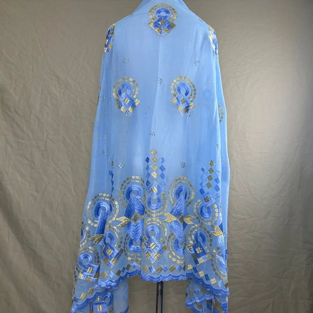 Sale 2025 New Dubai Islam Embroidered Shawl Soft Wool Jersey Hijab for Muslim Women Long Style New African Net for Spring Summer - AMULET RING STORE