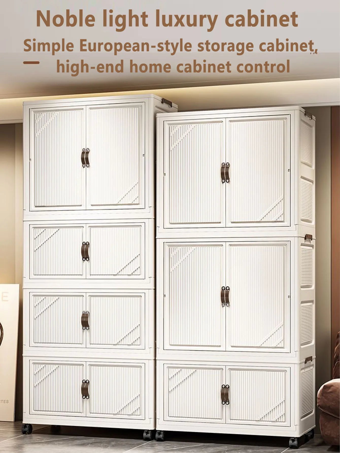 Multi-specification Multifunction White Folding Storage Cabinet Large Capacity Dustproof Wardrobe Storage Box - AMULET RING STORE