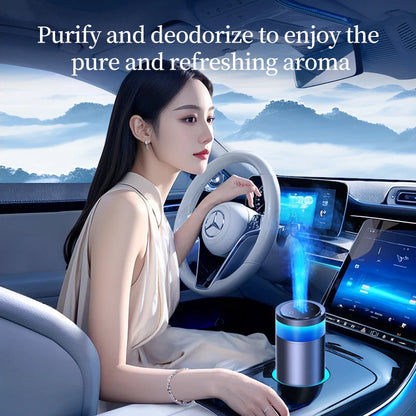 Car Diffuser Home Dual-Use Rechargeable Aromatherapy With Atmosphere Lights Smart Spray Car Air Freshener Fragrance Diffuser - AMULET RING STORE