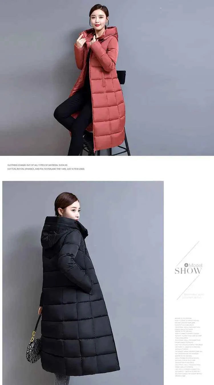 Very Warm Cold Trench Coat for Women Ultra Light Women's Jackets Winter 2025 Long Down Jacket Lightweight Padded Trend Parkas