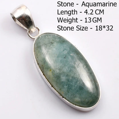 Genuine  Amaquarine  Pendant Hand Made Women Jewelry gift