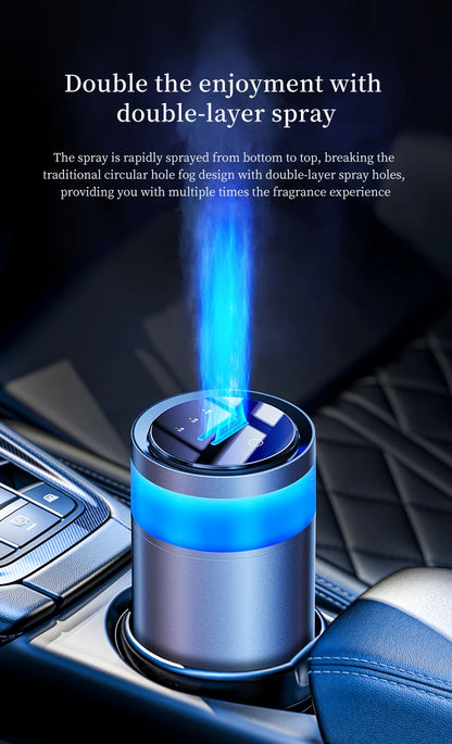 Car Diffuser Home Dual-Use Rechargeable Aromatherapy With Atmosphere Lights Smart Spray Car Air Freshener Fragrance Diffuser - AMULET RING STORE