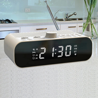 Digital Alarm Clock Radio LED Display Digital Radio Rechargeable Clock Radio with Auto-Off Timer