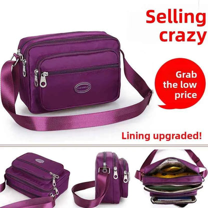 Casual Waterproof Nylon Canvas Ox Cloth Ladies oulder Bag Crossbody Bag Sport Sle Women's Handbag Soft Zipper Closure