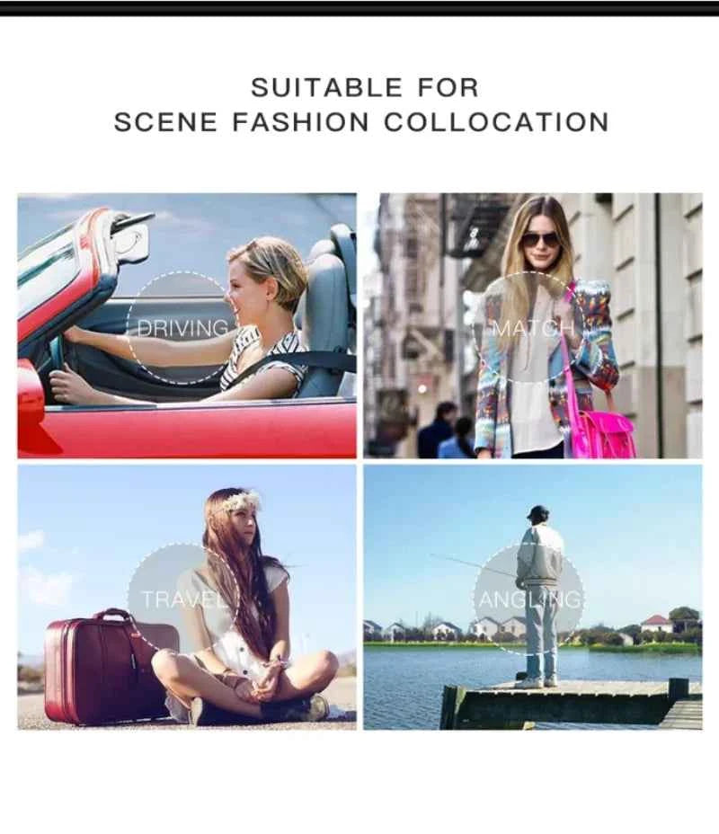 Vintage Polygonal Women Sunglasses Trendy Brand Metal Small Frame Gold-trimmed Gradient Sun Glasses