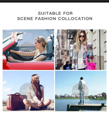 Vintage Polygonal Women Sunglasses Trendy Brand Metal Small Frame Gold-trimmed Gradient Sun Glasses