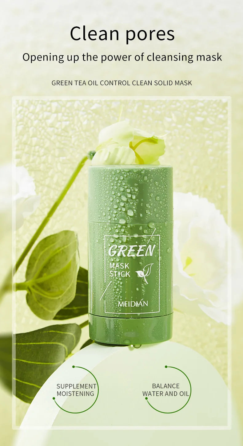 40ml Remove Blackhead Green Tea Solid Mask Clean Stick Mask Facial Dispel Acne Blemish Shrink Pores Korean Skin Care Multipack - AMULET RING STORE