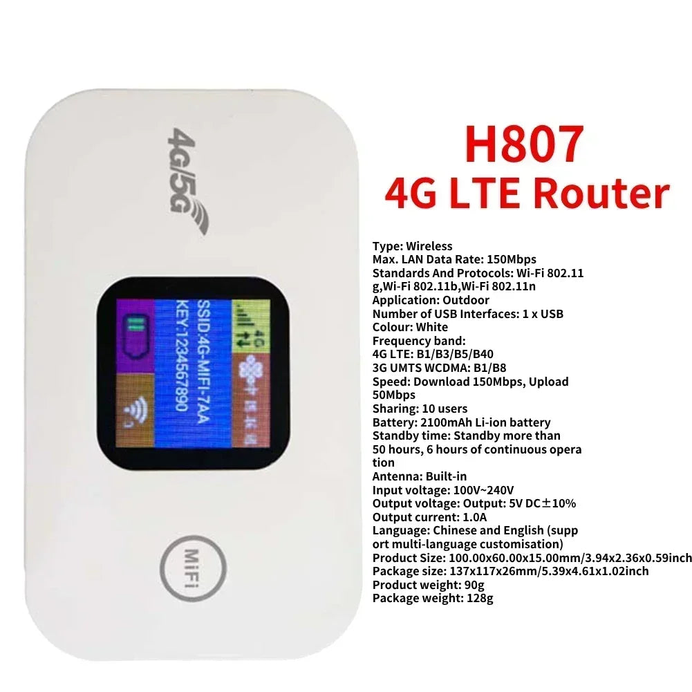 M9S/MF68E/H5577R 4G Lte Router Wireless Wifi Portable Modem Mini Outdoor Hotspot Pocket Mifi 150mbps Sim Card Slot Chip 3000mAh - AMULET RING STORE
