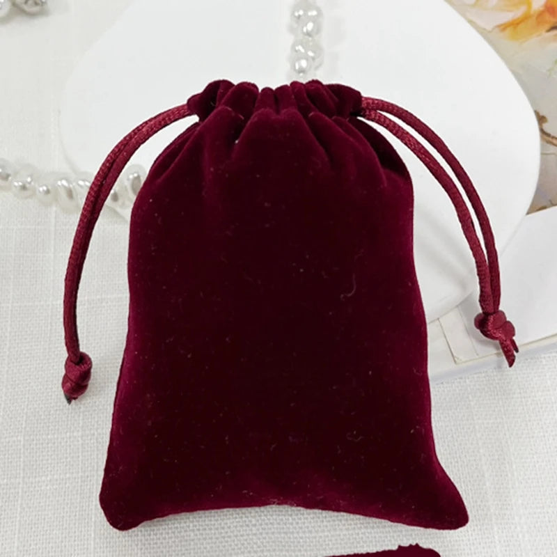 16Colors Jewelry Suede Polyster Nylon Drawstring Vevet Bag Earring Necklace Bracelet Packaging Storage Bag Gift Add Logo - AMULET RING STORE