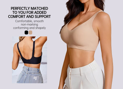 Women Underwire Bra Wide Adjuestable Strap Solid Color Plus Size Bras