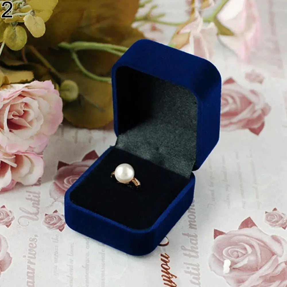 Rings Box Velvet Jewelry Box Display Holder Ring Earrings Necklace Bracelet Soft Organizer Case Wedding Jewelry Packaging Box - AMULET RING STORE